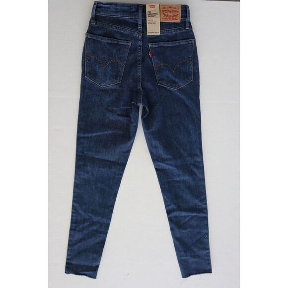 Levi's 721 Women's Sz 00 (Medium) 24Wx30L Blue High-Rise Skinny Denim Jeans $70 - Picture 2 of 7